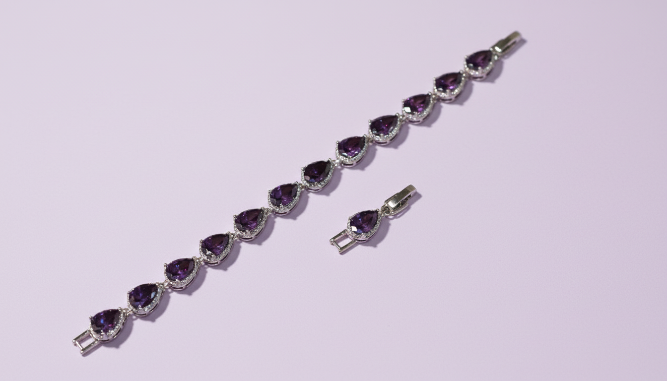 Frosted Glacial Drops Bracelet